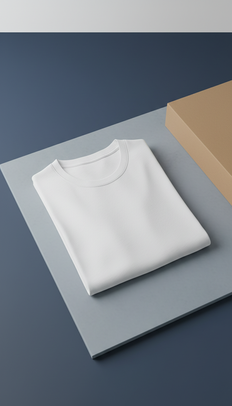 White Cotton T-Shirt 100% Combed
