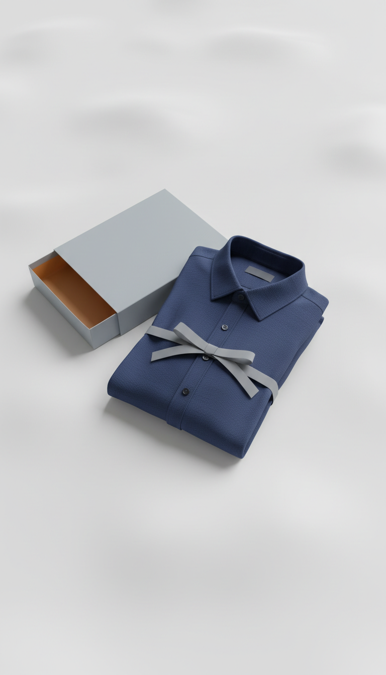 Minimalist Branded Protective Shirt Packaging